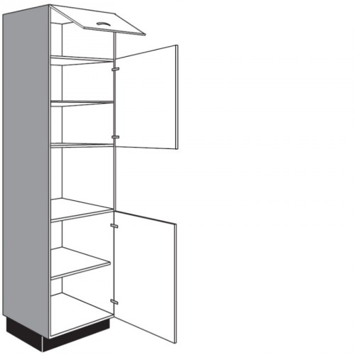 Geräteschrank mit 2 Drehtüren und 1 Klappe