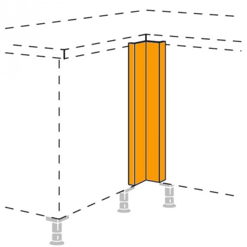 Winkelpassstück in Frontmaterial