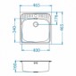 Küchenspüle Basic 130 mit Hahnlochbank aus Edelstahl [3/4]