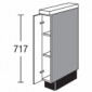 Unterschrank mit 1 Drehtür und 2 verstellbare Fachböden [2/16]