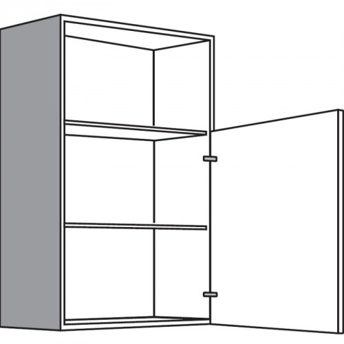 Hängeschrank mit 1 Drehtür und 1 offene Nische oben