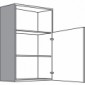 Hängeschrank mit 1 Drehtür und 1 offene Nische oben [1/17]