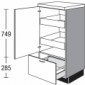 Highboardschrank mit 1 Drehtür 2 Innenschubkästen und 1 Auszug [2/21]