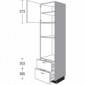 Hochschrank für Einbaugeräte mit 1 Drehtür und 2 Auszüge [2/21]