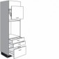 Seitenschrank für Einbaugeräte mit 2 Schubkästen 1 Klappe und 1 Auszug [1/21]