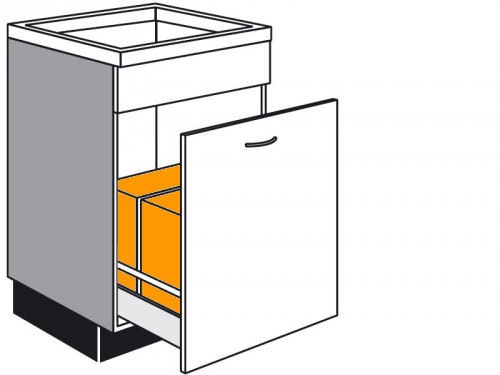 Spülenunterschrank mit Abfallorganisation