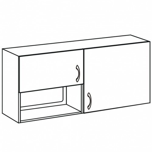 Hängeschrank für Mikrowelle Holz 100, 120 cm Breite