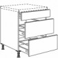 Auszugschrank mit 2 Auszügen 1 Schubkasten [1/12]