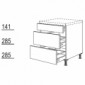 Auszugschrank mit 2 Auszügen 1 Schubkasten [2/12]