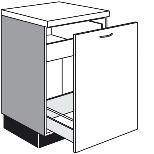 Unterschrank mit 1 Auszug und 1 Innenschubkasten