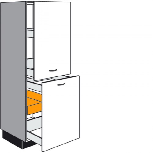 Highboard mit 2 Auszügen 2 Schubkästen und 1 Innenschubkasten