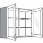 Hängeschrank mit 2 Rahmen-Glasdrehtüren [1/17]