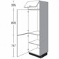 Seitenschrank für Einbaugeräte mit 1 Klappe 1 Drehtür und 1 Geräte-Drehtür [2/21]