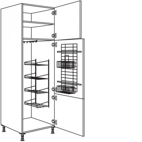 Besen-/Geräteschrank mit 1 verlaschte Tür