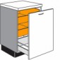 Unterschrank mit 1 Auszug und 2 Innenschubkästen [1/16]