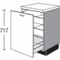 Unterschrank mit 1 Auszug und 2 Innenschubkästen [2/16]