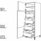 Hochschrank mit Wäschekorb-Tablar [2/9]