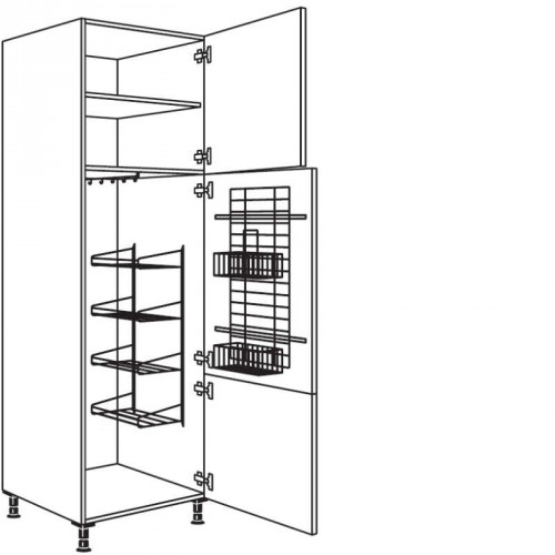 Besen-/Geräteschrank mit 1 verlaschte Tür