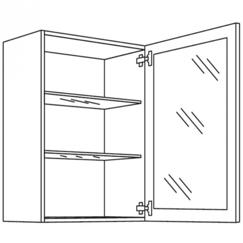 Wandschrank mit 1 Glasrahmentür