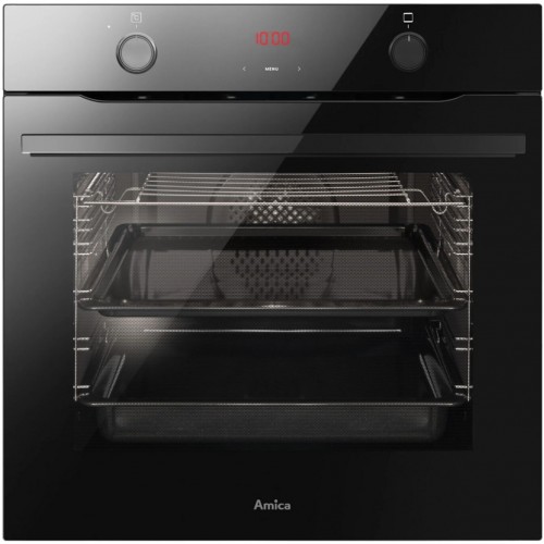 Einbaubackofen schwarz-Glas