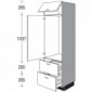 Seitenschrank für Einbaugeräte mit 1 Klappe und 2 Auszüge [2/21]