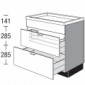 Spülen-Unterschrank für Quooker mit 2 Auszügen und 1 feste Frontblende [2/17]