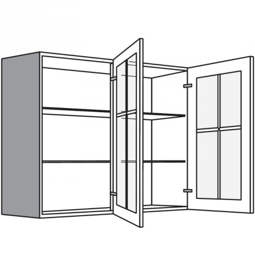 Hängeschrank mit 2 Sprossenglastüren