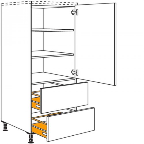 Highboard mit 1 Tür, 2 Auszüge