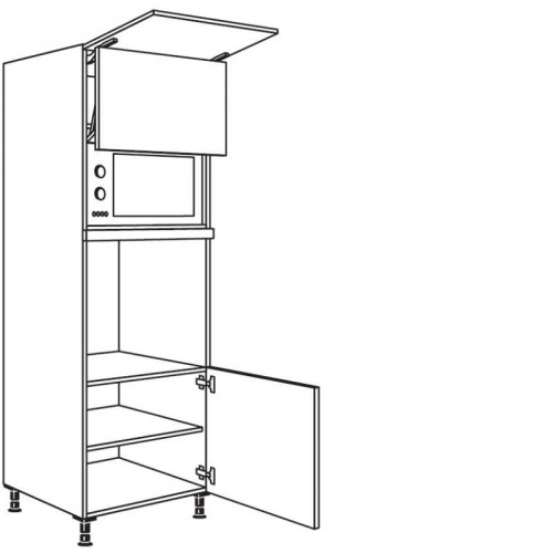 Hochschrank für Geräte-Umbauten, Backofen und Mikrowelle 590, 370 mm Nische