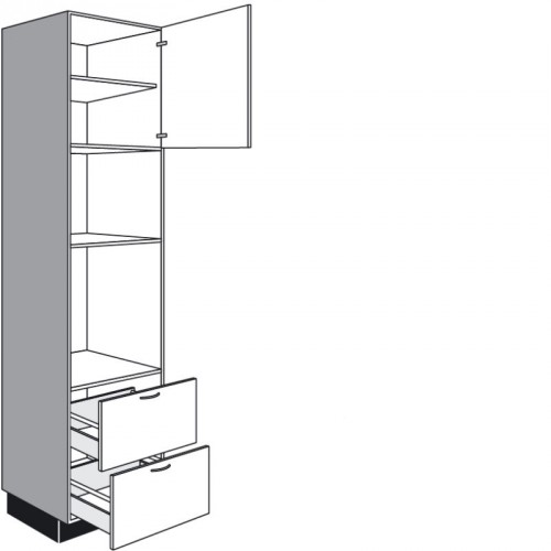 Einbau-Geräteschrank mit 2 Auszüge