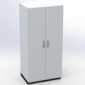 Schrankküche Büroküche mit Drehtüren PKD 100 cm breit [3/9]