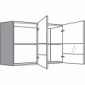 Hängeschrank mit 2 Segmentglastüren [1/17]