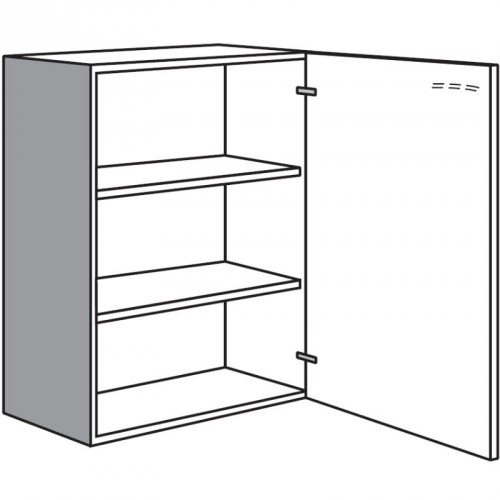 Vitrinen-Hängeschrank mit 1 Drehtür