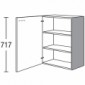 Vitrinen-Hängeschrank mit 1 Drehtür [2/16]