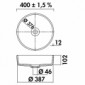 Patara 40 Aufsatzwaschbecken rund Keramik [3/3]