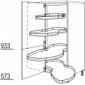 Eck-Highboard mit 4 Holzschwenktablare [2/9]