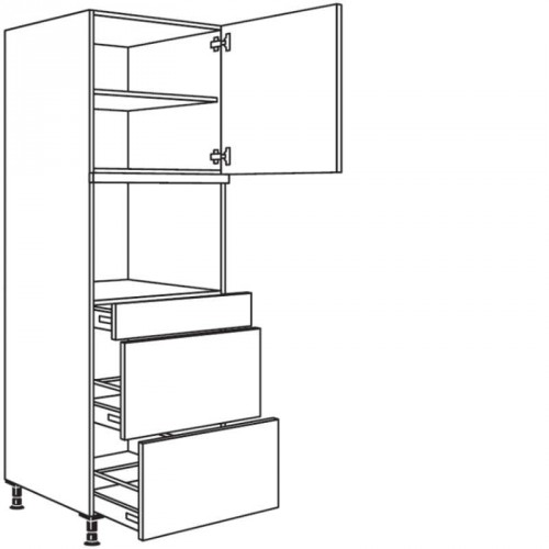 Hochschrank für Geräte-Umbauten, Dampfgarer Kompaktgerät