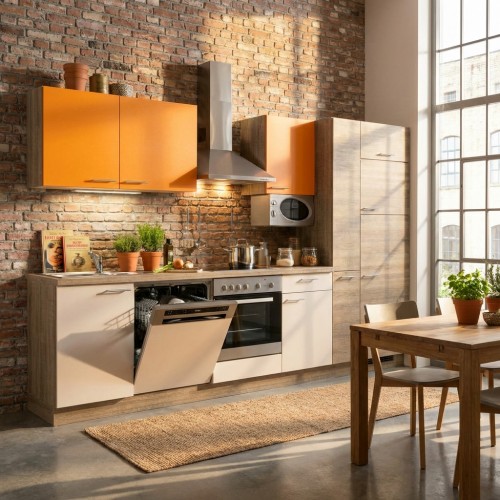 Leerblock 310 cm K&uuml;chenzeile mit Apothekerschrank