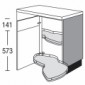 Eckunterschrank mit 2 voll ausschwenkbare LeMans Drehböden [2/16]
