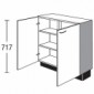 Vitrinen-Unterschrank mit 2 Drehtüren [2/4]