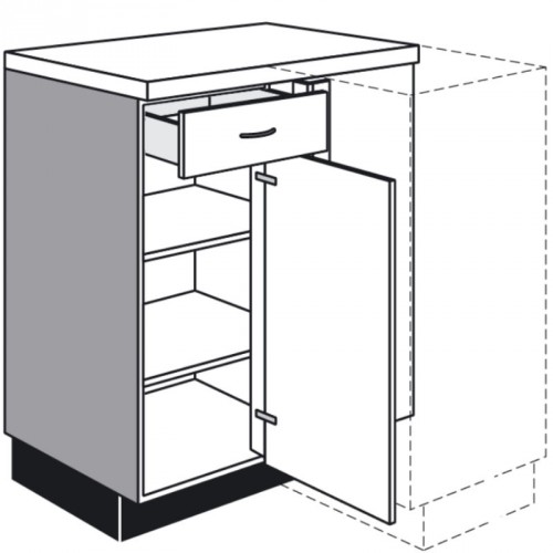 Maxi-Küchen Eck-Unterschrank mit 1 Drehtür