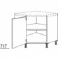 Diagonal-Eckschrank mit 1 durchgehende Tür [2/12]