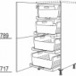 Highboard mit Wäschekorb-Tablar mit 1 verlaschte Tür [2/9]