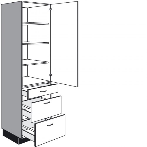 Seitenschrank für Geschirr mit 1 Drehtür