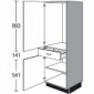 Highboard Geräteumbauschrank mit 1 Geräte-Drehtür [2/17]