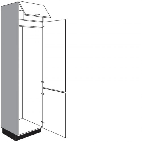 Hochschrank für Einbaugeräte mit 2 Geräte-Drehtüren und 1 Klappe