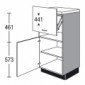 Highboard für Einbaugeräte mit 1 Geräte-Drehtür 1 Lifttür [2/21]