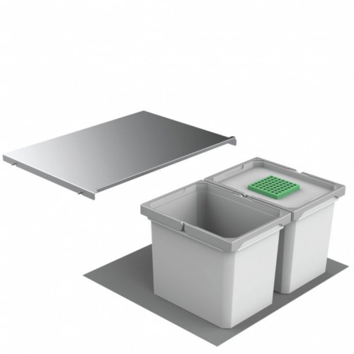 Einbau-Abfallsammler Cox(R) Box 275 K/600-2 mit 2 x 12 Liter