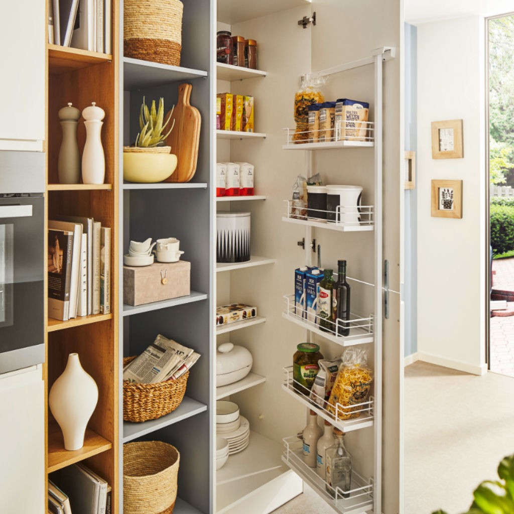 Highboard Geräteumbauschrank für Geschirrspüler mit 1 Klappe 1 Auszug