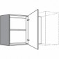 Eck-Hängeschrank mit 1 Drehtür [1/17]